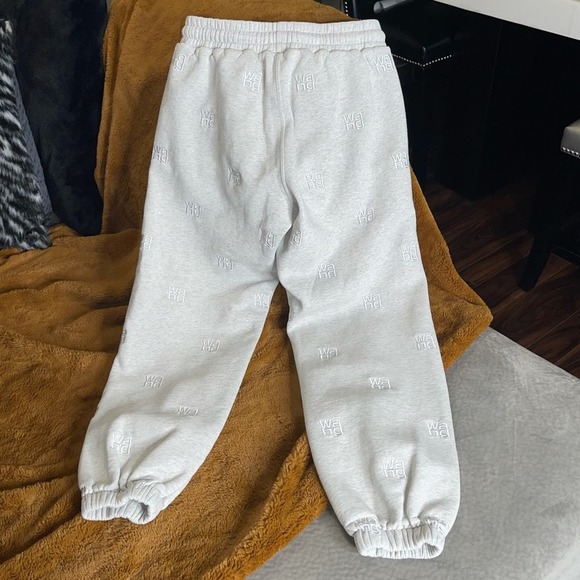 Alexander Wang Logo Embroidered Jogger Sweatpants in Gray - Picture 12 of 16